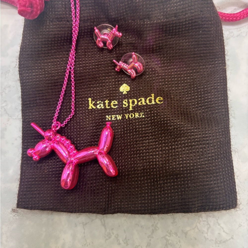 Kate Spade Bright Pink Balloon Unicorn Jewelry Set
